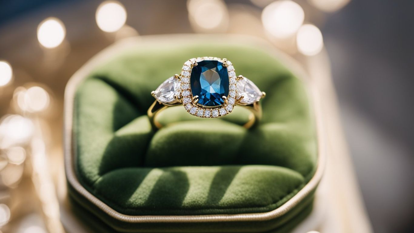 Sapphire ring with diamond accents