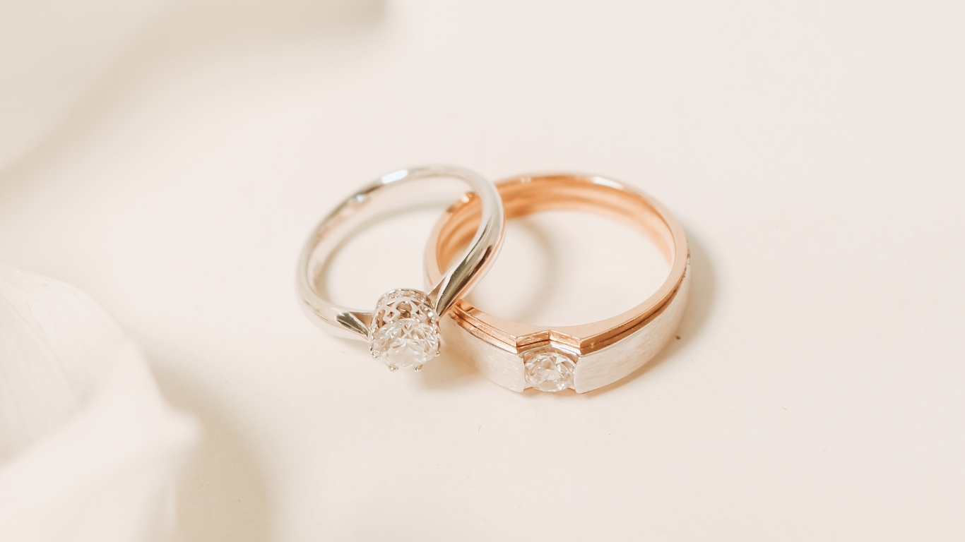 Statement solitaire engagement ring.