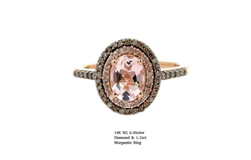 Rose gold vintage-inspired morganite ring