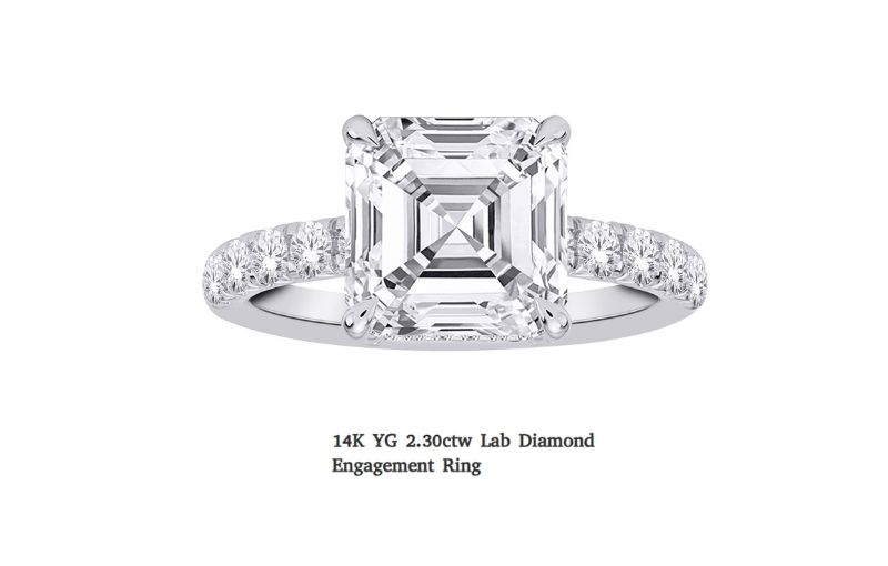 Art Deco vintage-inspired feel Asscher Cut Diamond ring.