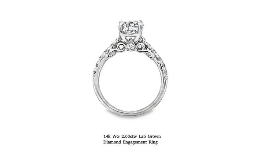 Elegant vintage-style engagement ring .