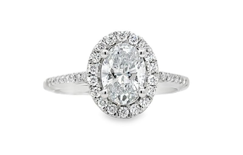 Edwardian and Victorian eras oval-cut center diamond.