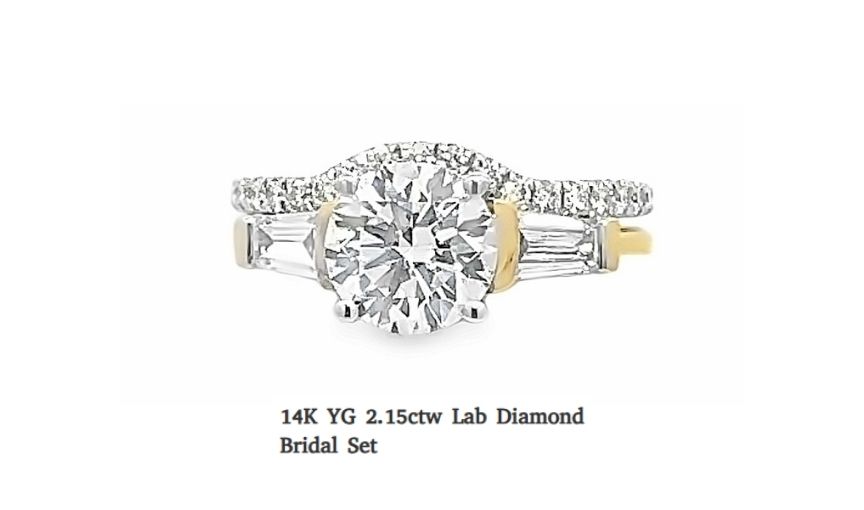 Art Deco-inspired diamond engagement ring design.