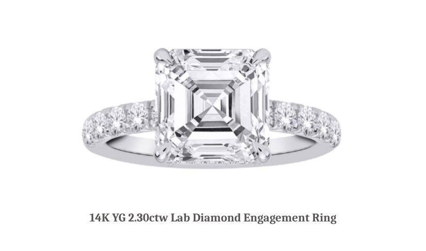 Elegant emerald-cut diamond engagement ring.