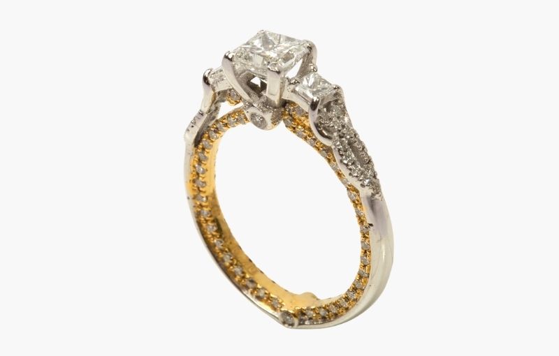 Edwardian influences with floral motifs and intricate details.