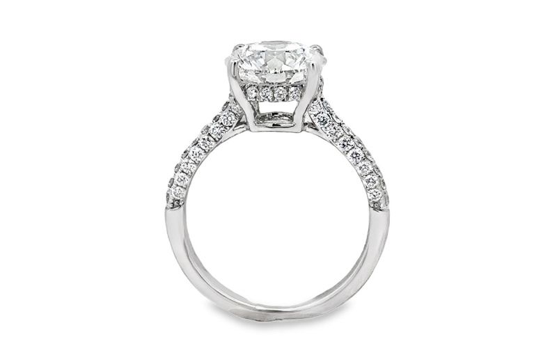 Diamond pavé engagement ring setting.