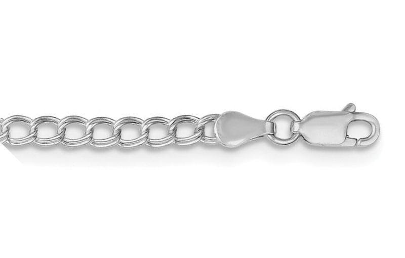 Silver bracelet with clasp closure.<br />
