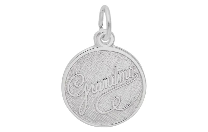 Silver "Grandma" pendant charm.