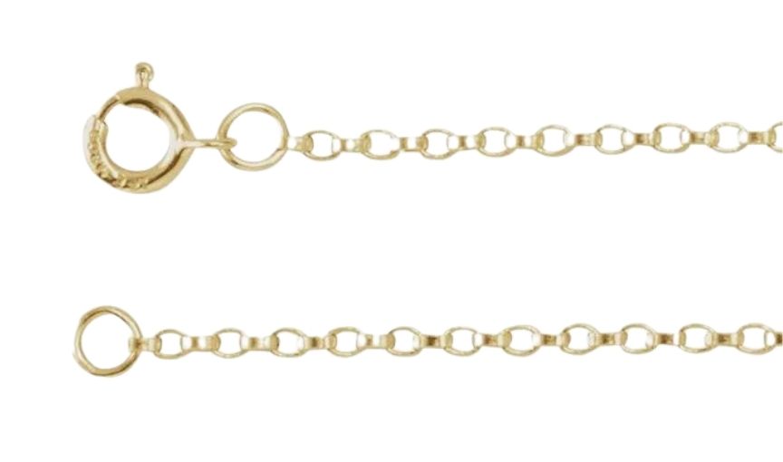 14k gold filled rolo chain.