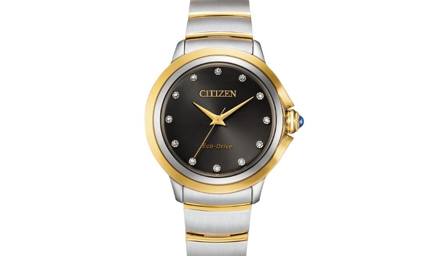 Citizen two-tone diamond accent watch.