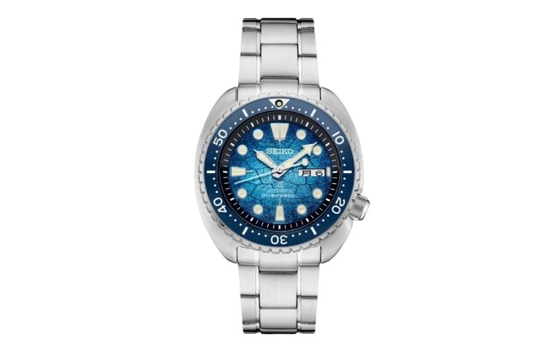 Seiko Prospex blue diver watch.