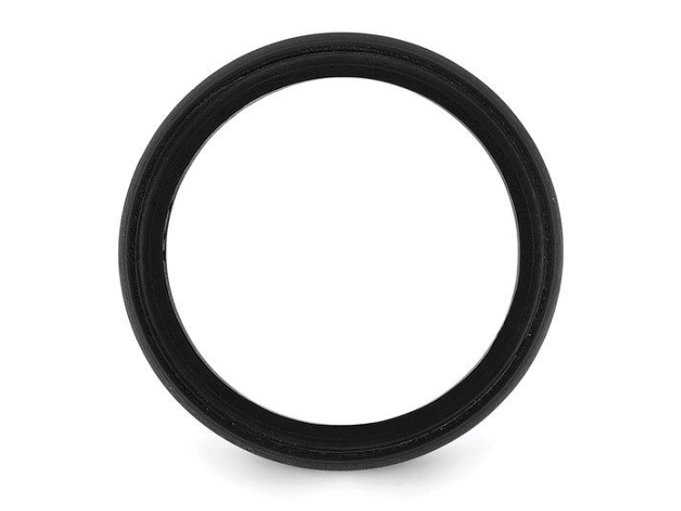Black matte ring on white background.