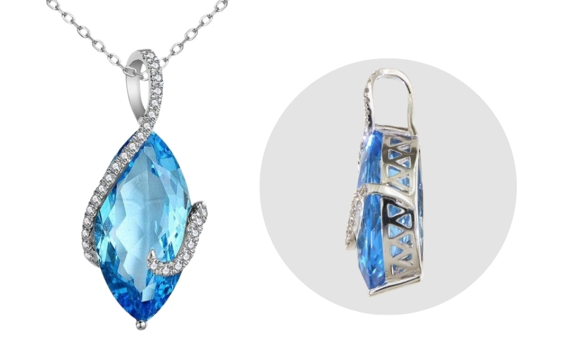 Marquise Diamond Shape pendant.