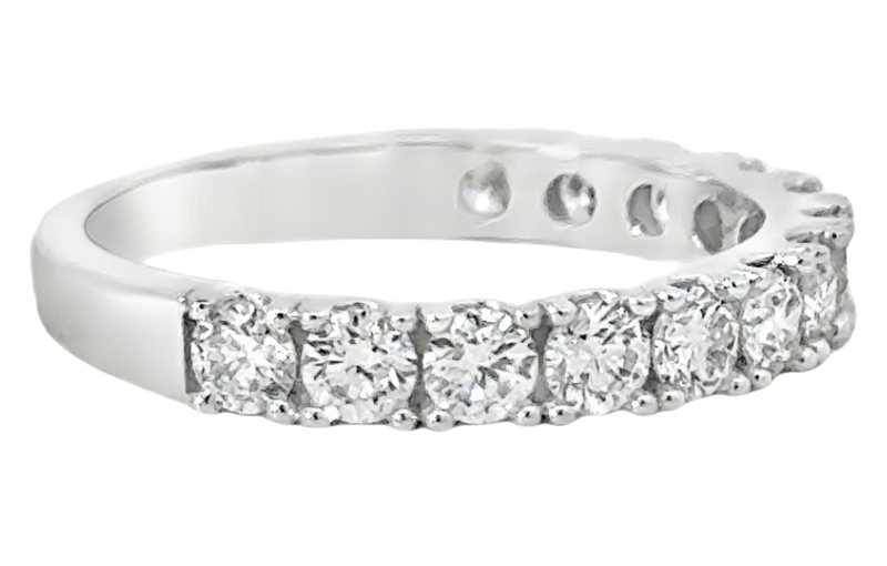 White gold diamond eternity band.