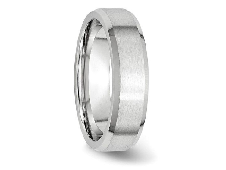 Polished and brushed Cobalt Chrome ring.