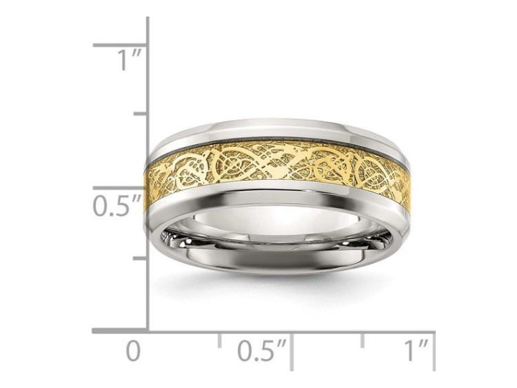 Men’s Celtic wedding band scale.