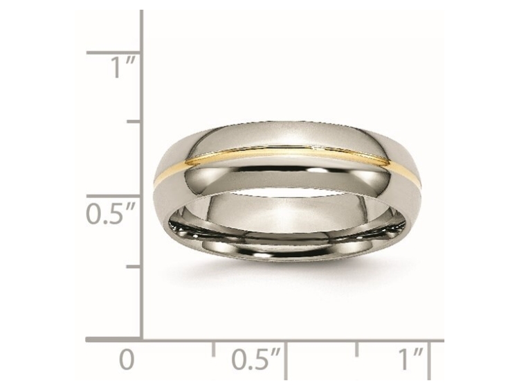 Men’s titanium wedding band scale.