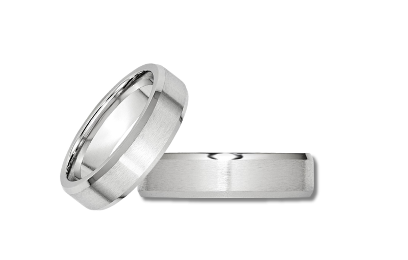 Comfort Fit Brushed Metal Wedding Band