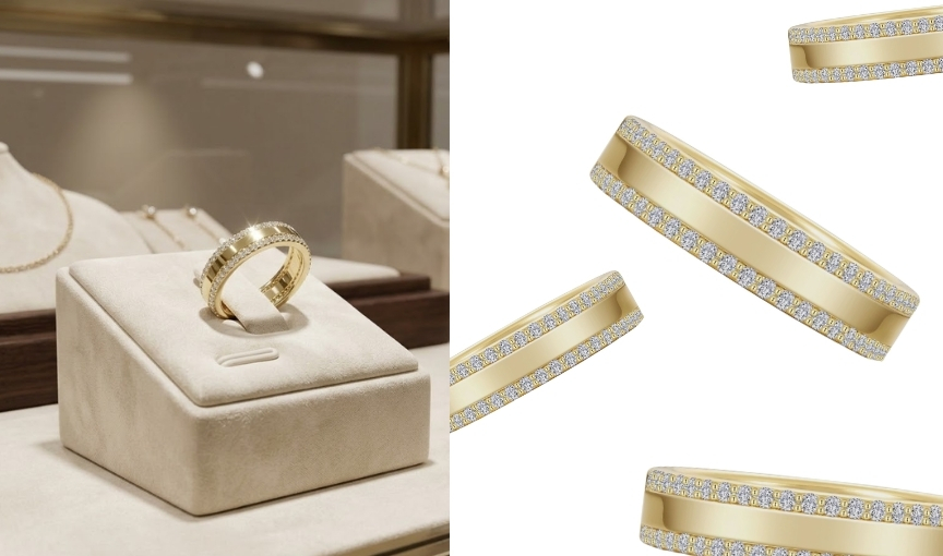 Blog-150_ft Yellow Gold Men’s Pave Wedding Band