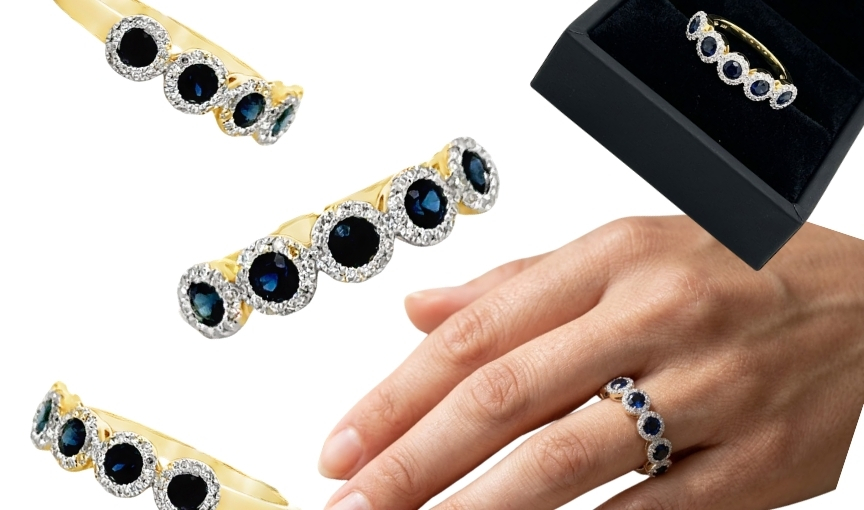 Sapphire Eternity Band Ring Design