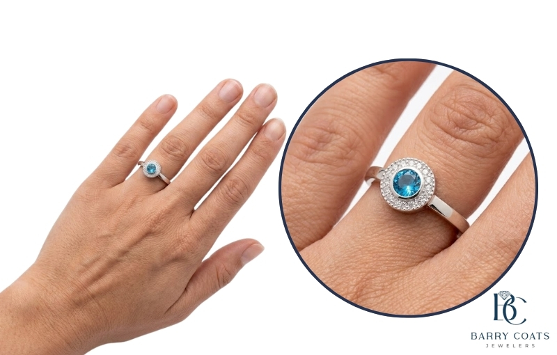 Diamond pavé ring in elegant gift box display